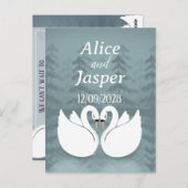 Editable Romantic and elegant wedding Sticker Briefkaart (Voorkant / Achterkant)