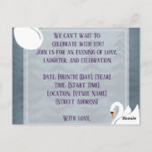 Editable Romantic and elegant wedding Sticker Briefkaart (Achterkant)