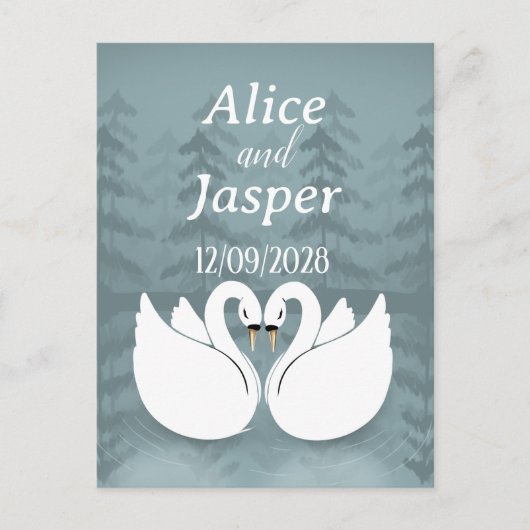 Editable Romantic and elegant wedding Sticker Briefkaart (Voorkant)