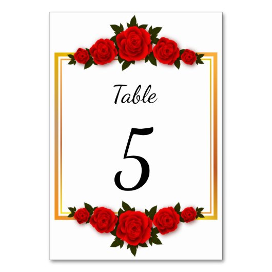 Editable Romantic Gold Lijst met Rozen Kaart (Voorkant)