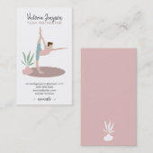 Editable roze spirituele yoga instructeur boho pos visitekaartje (Voorkant / Achterkant)