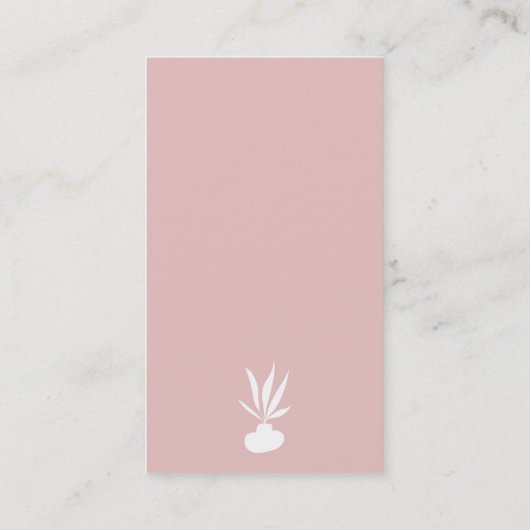 Editable roze spirituele yoga instructeur boho pos visitekaartje (Achterkant)