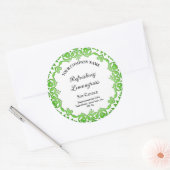 Editable Rustic Green Floral Candle Label (Envelop)