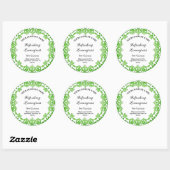 Editable Rustic Green Floral Candle Label (Vel)