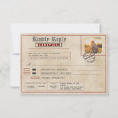 Editable Rustic Photos Front and Back RSVP Kaartje (Voorkant)