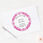 Editable Rustic Pink Floral Kandle Label (Envelop)