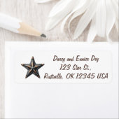 Editable Rustic Star Return Address Etiket (Insitu)