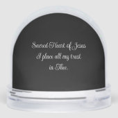 Editable Sacred Heart of Jesus and Prayer Sneeuwbol (Achterkant)