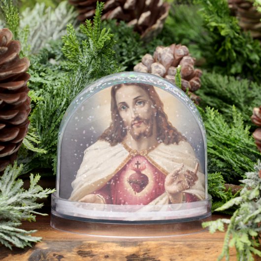 Editable Sacred Heart of Jesus and Prayer Sneeuwbol (Winter)