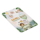 Editable Safari Birthday Invitation Magneet (Rechterzijde)