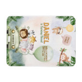 Editable Safari Birthday Invitation Magneet (Horizontaal)