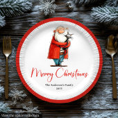 Editable Santa Claus Humor Christmas Paper Plates Papieren Bordje