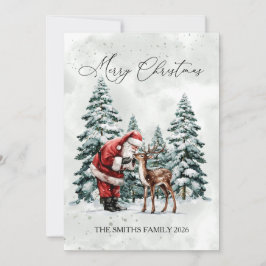Editable Santa Photo Christmas Card Feestdagenkaart