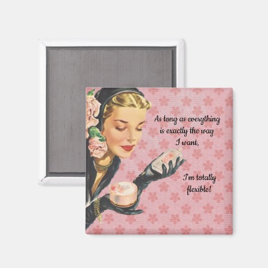 Editable  Sarcastic Lady Magneet (Voorkant / Achterkant)