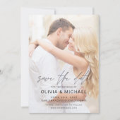 Editable Save the Date Photo Afbeelding Wedding (Voorkant)