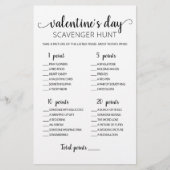 Editable Scavenger Hunt Valentijnsdag game (Voorkant)