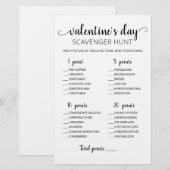 Editable Scavenger Hunt Valentijnsdag game (Voorkant / Achterkant)