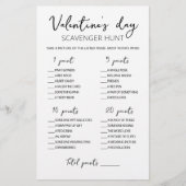 Editable Scavenger Hunt Valentijnsdag game (Voorkant)