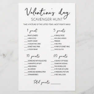 Editable Scavenger Hunt Valentijnsdag game