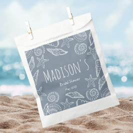 Editable Seashells & Star Fish Coastal Bridesmaid Bedankzakje