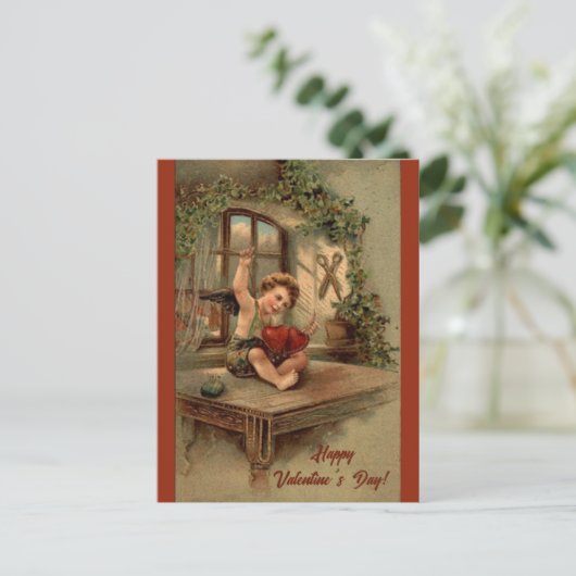 Editable  Sewing Hearts Valentijnsdag Briefkaart (Staand voorkant)