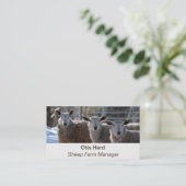 Editable Sheep Farmer Butcher Visitekaartje (Staand voorkant)