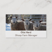Editable Sheep Farmer Butcher Visitekaartje (Voorkant)