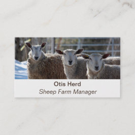 Editable Sheep Farmer Butcher Visitekaartje