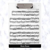 Editable Sheet Muziek en Naam Klembord