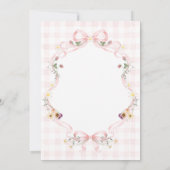 Editable Silly Goose Baby Shower Pink Bow Bedankkaart (Achterkant)