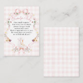 Editable Silly Goose Baby Shower Pink Bow Informatiekaartje (Voorkant / Achterkant)