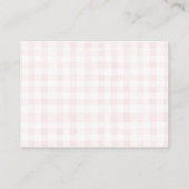 Editable Silly Goose Baby Shower Pink Bow Informatiekaartje (Achterkant)