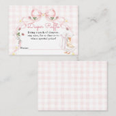 Editable Silly Goose Baby Shower Pink Bow Informatiekaartje (Voorkant / Achterkant)