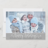 Editable Silver Grey & White PRETTIGE FEESTDAGEN S Feestdagenkaart (Voorkant)