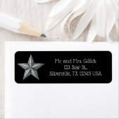 Editable Silver Star Return Address Etiket (Insitu)