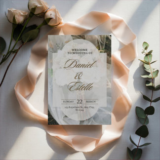 Editable simple wedding invitation feestdagenkaart