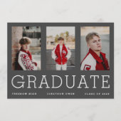 Editable Sjabloon Three High School Afstuderen (Voorkant)