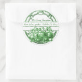 Editable Small Green Heirloom Tomaten Ronde Sticker (Tas)