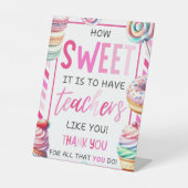 EDITABLE snoepjes en traktaties waardering van de Reclamebord Met Voetstuk (Voorkant)