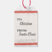 Editable Snowball Children kerst Cadeaulabel (Achterkant)