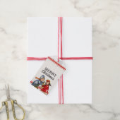 Editable Snowball Children kerst Cadeaulabel (Met Touw)