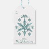 Editable Snowflake Christmas/Holiday Cadeaulabel (Voorkant)