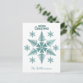 Editable Snowflake Christmas/Holiday Feestdagenkaart (Staand voorkant)