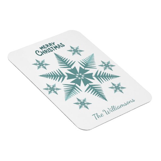 Editable Snowflake Christmas/Holiday Magneet (Rechterzijde)