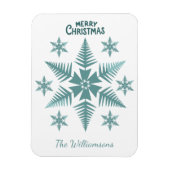 Editable Snowflake Christmas/Holiday Magneet (Verticaal)