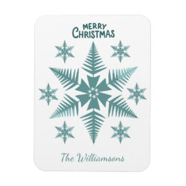 Editable Snowflake Christmas/Holiday Magneet