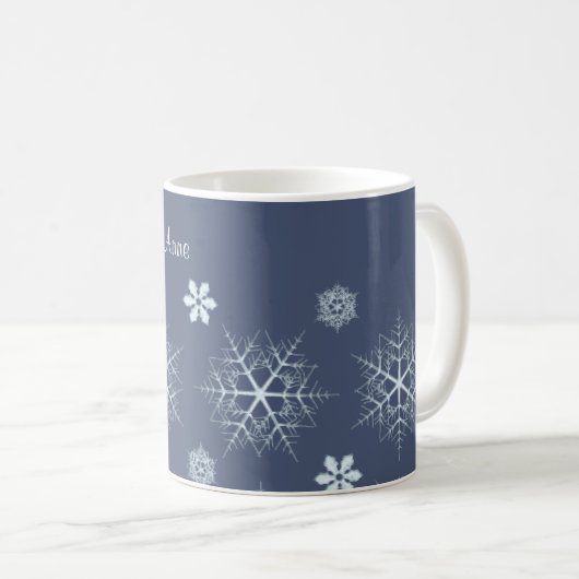 Editable Snowflake Editable Coffee Mok (Voorkant rechts)