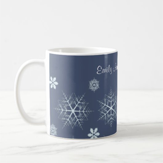 Editable Snowflake Editable Coffee Mok (Links)