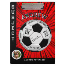 Editable Soccer Ball Modern Red Milestone Birthday