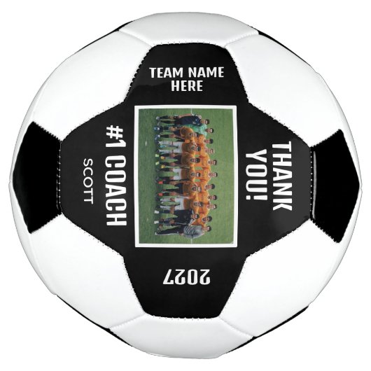 Editable Soccer Coach Appreciation Team Design Voetbal (Gedraaid)